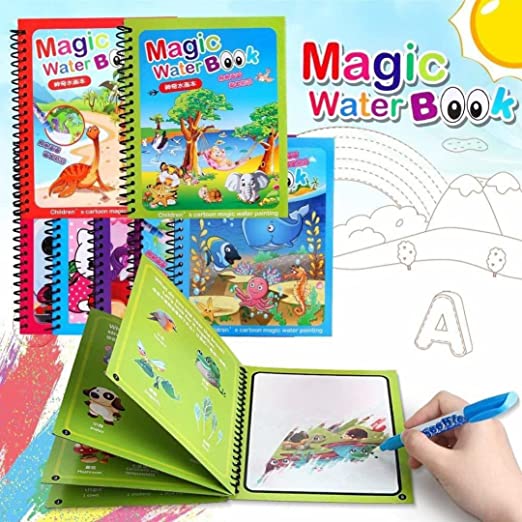 Reusable Magic Water Painting Book ( Pack of 4)